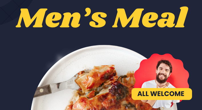 Men's evening meal banner